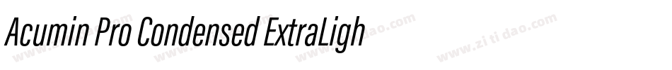 Acumin Pro Condensed ExtraLight字体转换